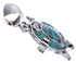 Southwest Turtle Turquoise And Opal Pendant PX29428